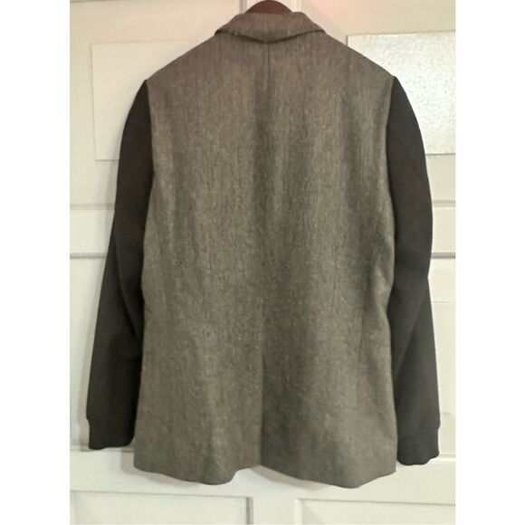 Howe Gray & Black Sleeve Wool Blend Jacket Sz 38 Academic, Preppy - Picture 3 of 7